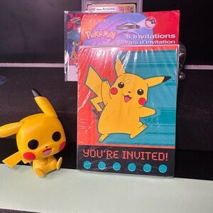 Vintage Nintendo Pokemon Birthday Invitations 2000